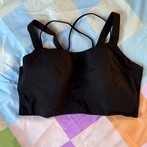 Lululemon Black Strappy Sports Bra for Medium Impact